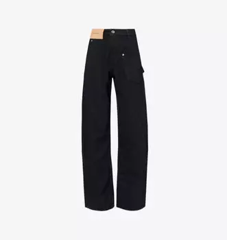 Джинсы из денима Twisted Workwear с вышитым фирменным логотипом Jw Anderson, черный