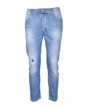 Джинсы из хлопка и эластана Daniele Alessandrini, синий