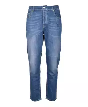 Джинсы из хлопка и эластана Daniele Alessandrini, синий