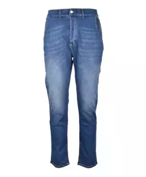 Джинсы из хлопка и эластана Daniele Alessandrini, синий