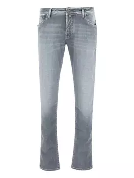 Джинсы из хлопка Jacob Cohn, серый