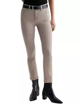Джинсы из хлопка Mari Crop в цвете Sulfur Desert Taupe AG Jeans