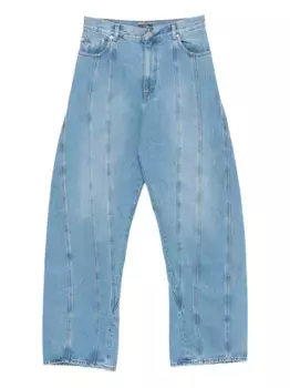 Джинсы из хлопка со вставками Mugler, синий