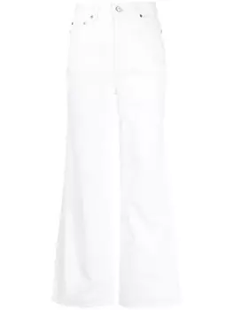 Джинсы из органического хлопка с логотипом GANNI, белый