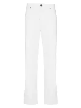 Джинсы из смесового хлопка с пятью карманами Balmain, белый