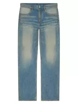 Джинсы из стираного денима Givenchy, синий