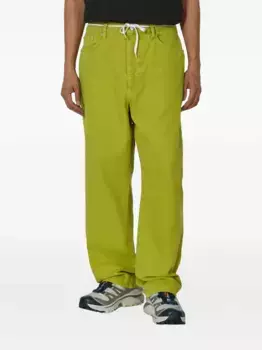 Джинсы из стираной парусины Big OL Stssy, зеленый