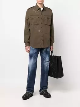 Джинсы из вареного денима Dsquared2, синий