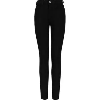 Джинсы J20 Super Skinny с высокой талией из эластичного денима EMPORIO ARMANI, черный