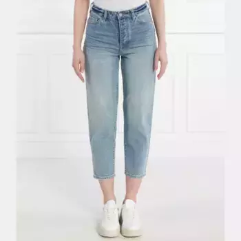 Джинсы J51 приталенного кроя-морковки средняя талия Armani Exchange, синий