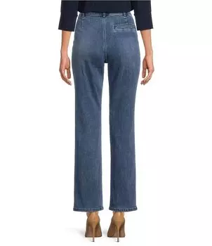 Джинсы J.McLaughlin Rainey с прямыми штанинами и разрезом спереди до щиколотки, синий