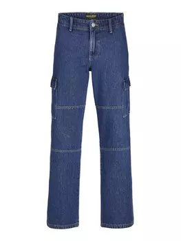 Джинсы JACK & JONES Regular Cargo Jeans IEDDIE WADE MF 924 STYD LN, цвет blue/blue denim