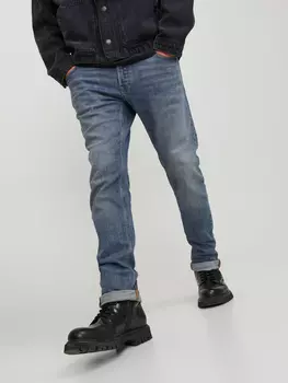 Джинсы Jack & Jones Slim Fit Hose Low Rise Stretch Denim Pants JJIGLENN, темно синий