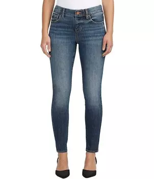 Джинсы Jag Джинсы скинни Maya из эластичного денима со средней посадкой Jag Jeans, синий