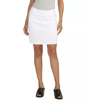 Джинсы Jag Jeans Юбка-трапеция со средней посадкой, белый