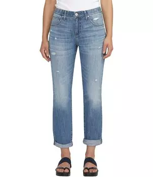 Джинсы Jag Свободные джинсы узкого кроя со средней посадкой Carter Girlfriend Jag Jeans, синий