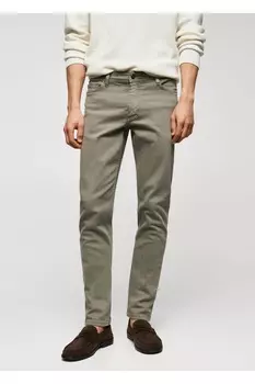 Джинсы Jan Slim fit Mango, хаки