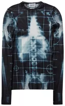 Джинсы Jean Paul Gaultier Printed Squeletor Mesh Long-Sleeve Top 'Black/Navy/Light Blue', черный