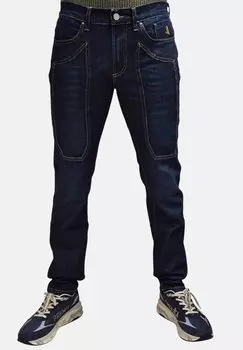 Джинсы Jeckerson, металлик сине-черный