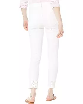 Джинсы JEN7 Ankle Skinny Jeans w/ Eyelet Hem, белый