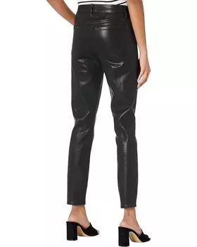 Джинсы JEN7 Coated Ankle Skinny in Black Clear Coated, цвет Black Clear Coated