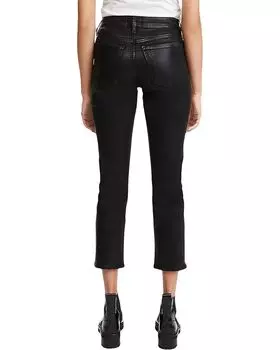 Джинсы JEN7 Coated Ankle Straight in Black Coated, цвет Black Coated