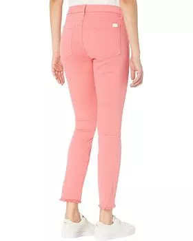 Джинсы JEN7 Cropped Skinny Cuff Fray Hem in Hibiscus, цвет Hibiscus