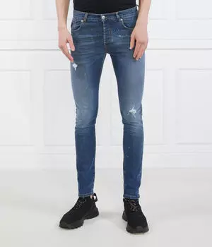 Джинсы John Richmond с обтягивающей посадкой, синий