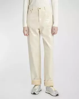 Джинсы Journey Kim с пайетками Golden Goose, цвет Ecru