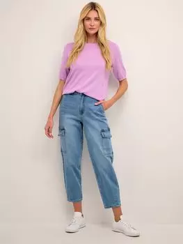 Джинсы KAFFE Sinem Barrel 7/8, синие