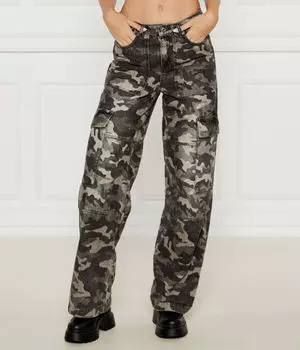 Джинсы камуфляж Loose fit Michael Kors, серый