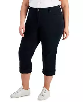 Джинсы-капри curvy с манжетами, созданные для macy's Style &amp; Co, мульти
