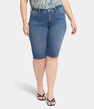 Джинсы-капри размера плюс NYDJ с необработанным краем, синий