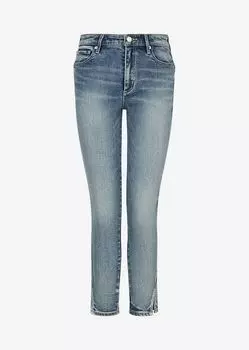 Джинсы-капри скинни с разрезом J22 Armani Exchange, синий