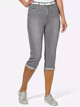 Джинсы-капри в стиле casual (1 шт.) Casual Looks, серый