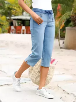 Джинсы-капри в стиле casual (1 шт.) Casual Looks, цвет Blue-Bleached