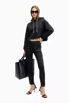 Джинсы карго Allsaints Duran с камуфляжным принтом All Saints, черный