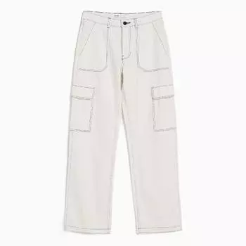 Джинсы Карго Bershka Straight, белый