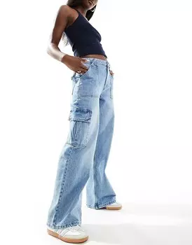 Джинсы-карго Cotton:On Relaxed синего цвета