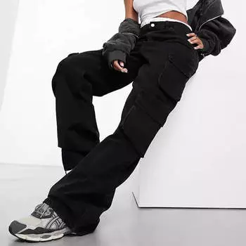 Джинсы карго Dr Denim Donna Multi Utility, черный