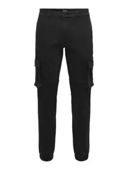 Джинсы-карго ONLY & SONS "ONSCAM STAGE CARGO LBD 0414 PIM DNM CS", цвет 32Washed Black