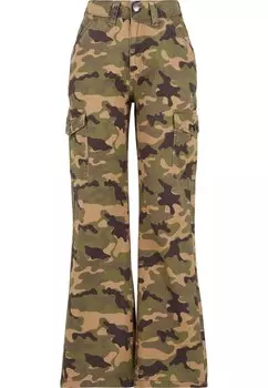 Джинсы карго с широкими штанинами DEF, зеленый