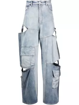 Джинсы карго с вырезами Natasha Zinko, синий