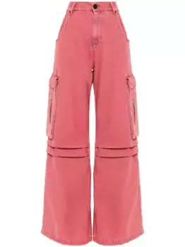 Джинсы карго с завышенной талией Semicouture, розовый