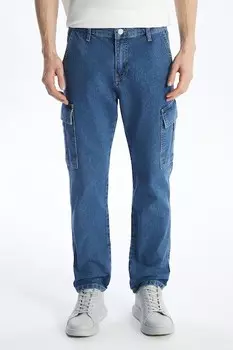 Джинсы карго со средней посадкой LC WAIKIKI, темно-синий