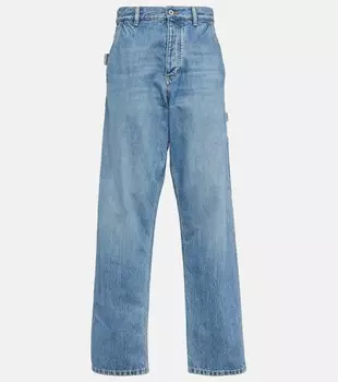 Джинсы карго средней посадки Bottega Veneta, Mid Blue