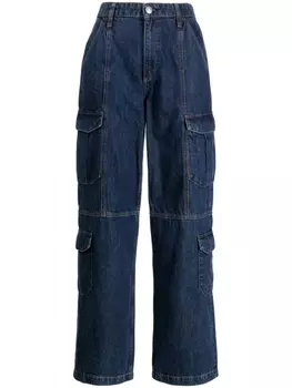 Джинсы карго средней посадки rag & bone, синий