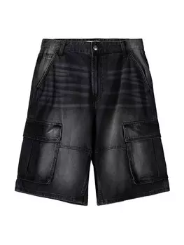 Джинсы карго свободного кроя Bershka, черный