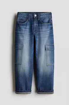 Джинсы карго свободного кроя H&M, синий