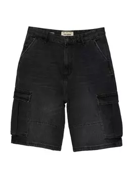 Джинсы карго свободного кроя Pull&Bear, черный